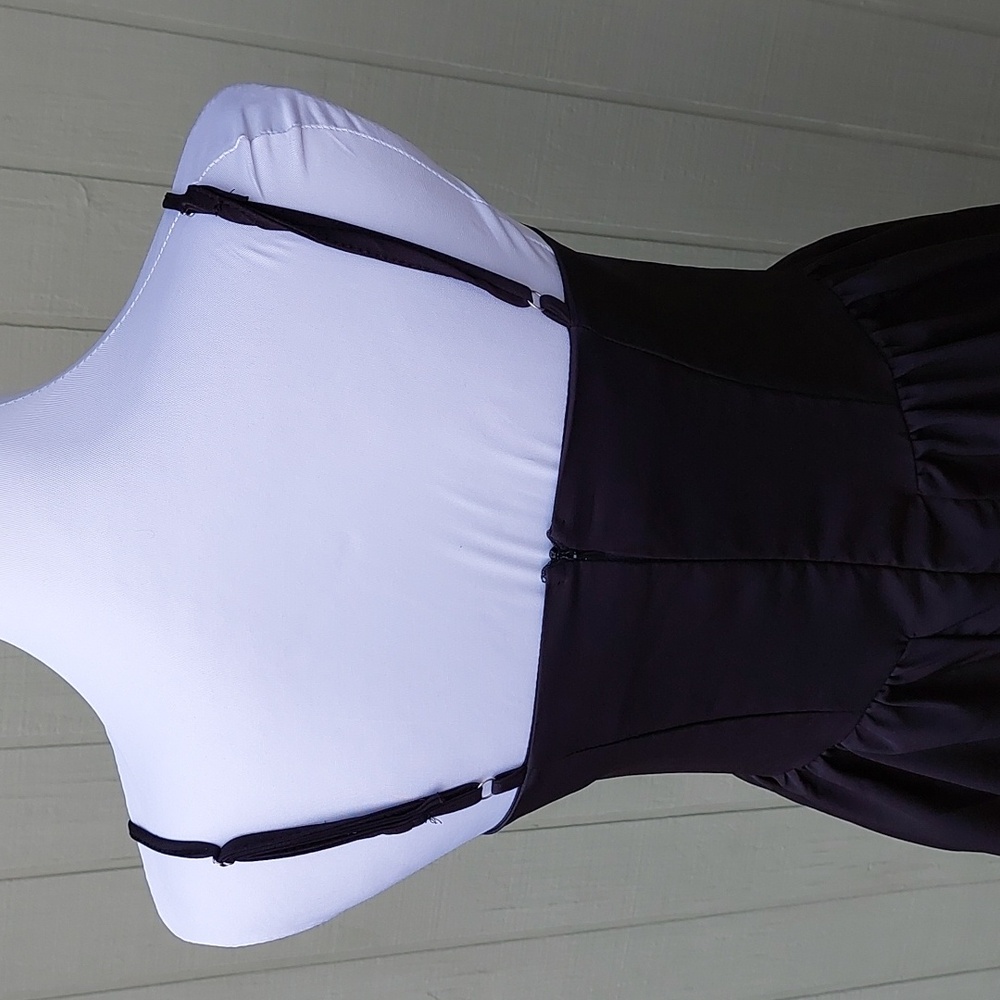 Black A-Line Midi Dress Sz S - Picture 9 of 14